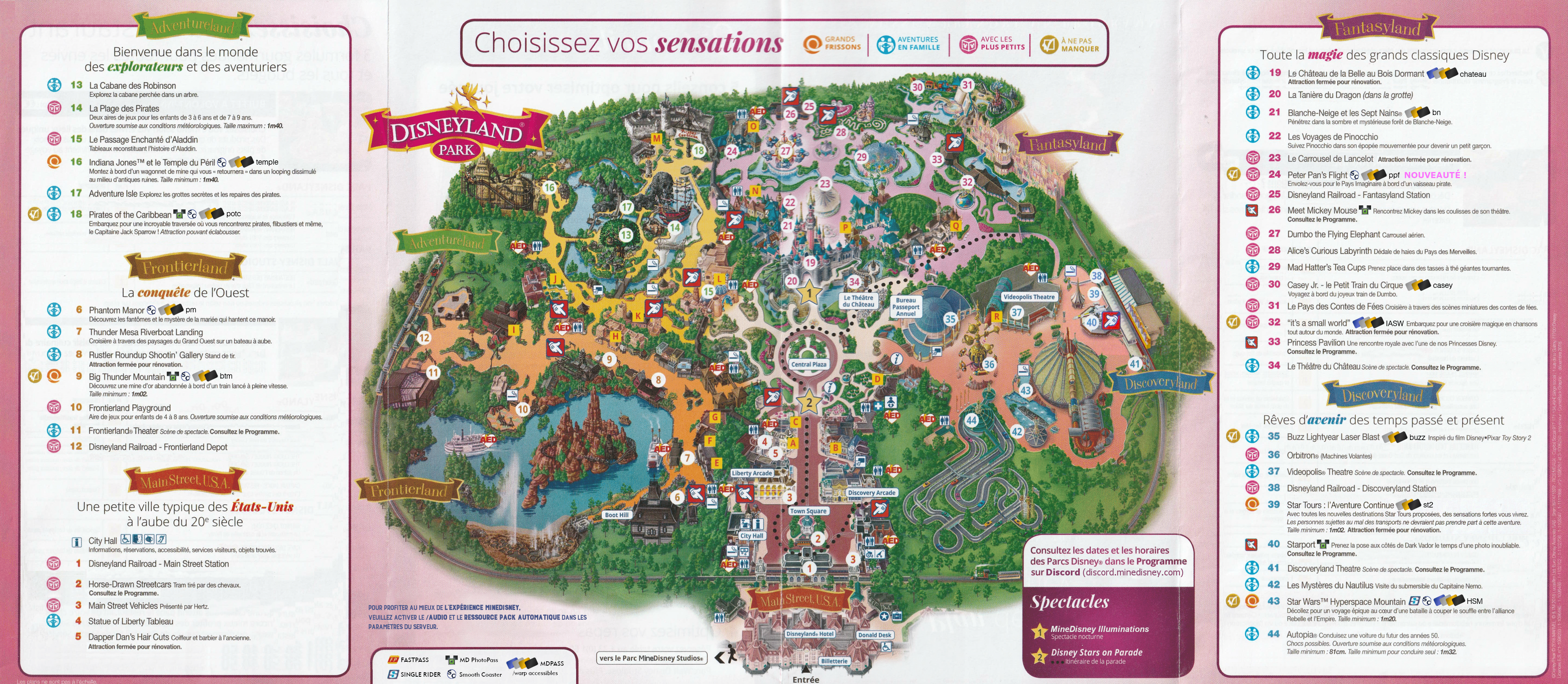 Plan - Disneyland Park